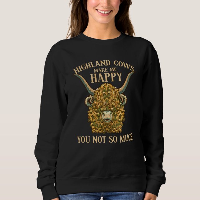 Camiseta Scottish Highland Cows Make Me Happy  1 (Frente)