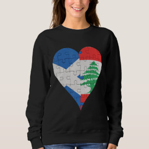 Camiseta Scottish Libanês Flag Heart