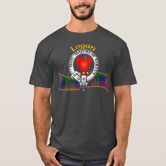 Camiseta Scottish Logan Clan Tartan Crest A passion nail (Frente)
