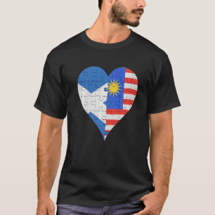Camiseta Scottish Malsian Flag Heart