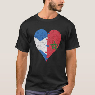 Camiseta Scottish Marroquino Flag Heart