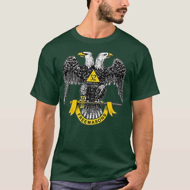 Camiseta Scottish Rite Eagle 32º Graus Freemason Gifts (Frente)