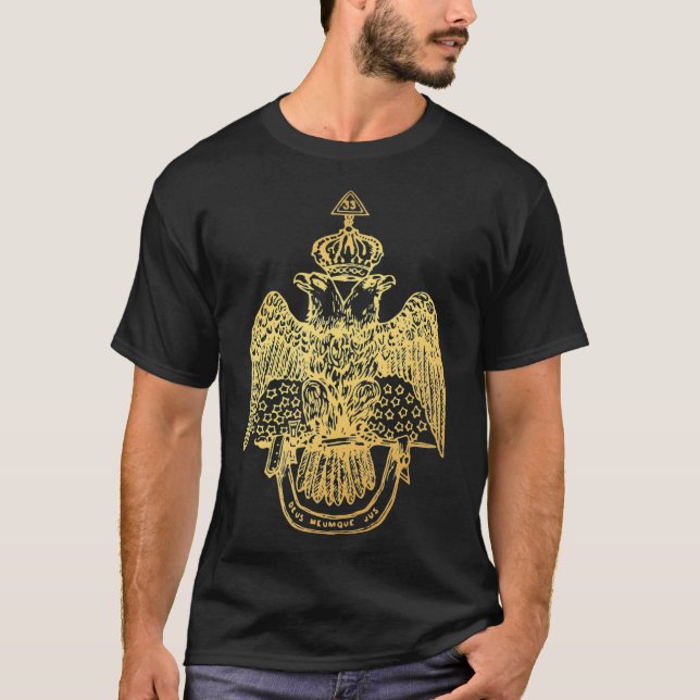 Camiseta Scottish Rite Eagle 33rd Degree Freemason Gifts (Frente)