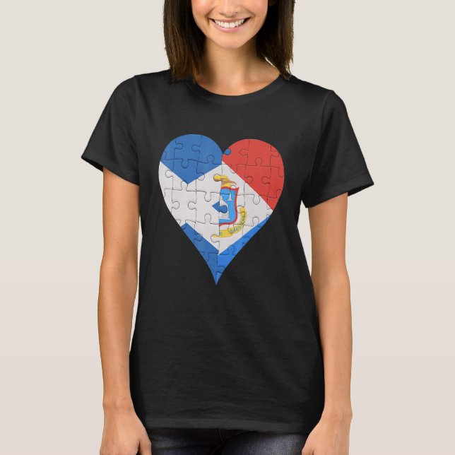 Camiseta Scottish Sint Maartener Flag Heart (Frente)
