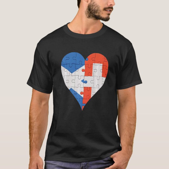 Camiseta Scottish Swiss Flag Heart (Frente)
