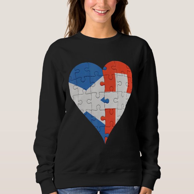 Camiseta Scottish Swiss Flag Heart (Frente)