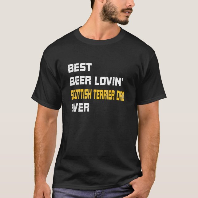 Camiseta Scottish Terrier Best Beer Loving Scottish Terrier (Frente)