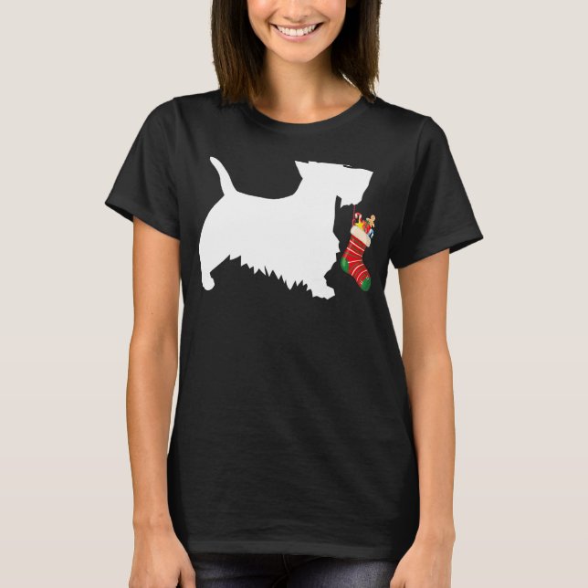 Camiseta Scottish Terrier Christmas Stoffer Scotti (Frente)