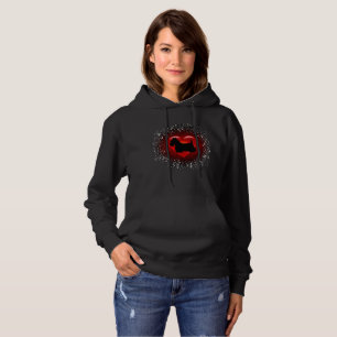 Camiseta Scottish Terrier, coração, silhueta, neve, vermelh