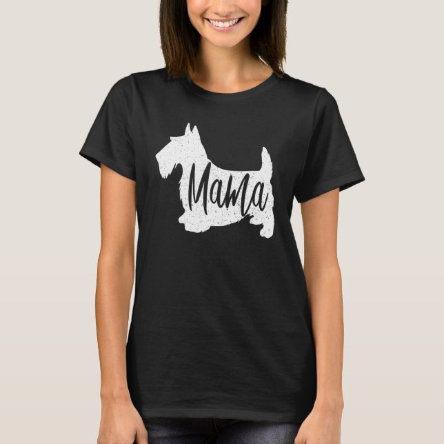 Camiseta Scottish Terrier Mama Sealyham Ideias (Frente)