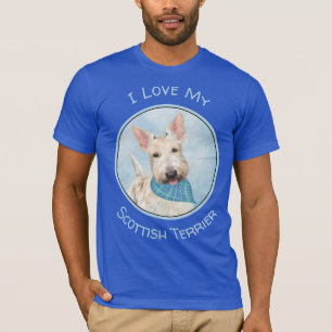 Camiseta Scottish Terrier Wheaten Dog Painting