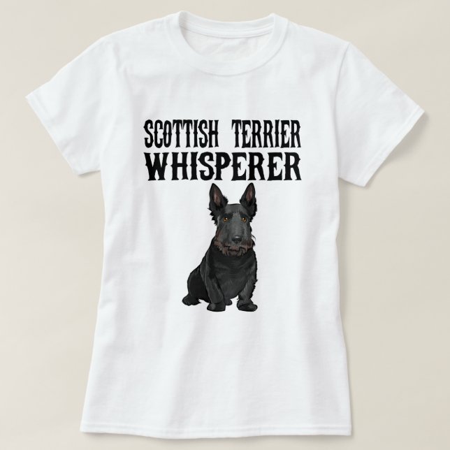 Camiseta Scottish Terrier Wisperer Funny Dog Lover Gift (Frente do Design)