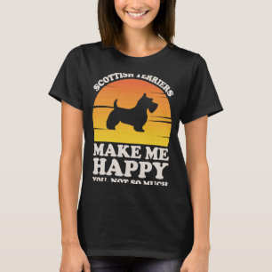 Camiseta Scottish Terriers Me Faz Feliz Roupa, Escocês