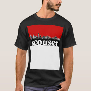Camiseta Scouser Liverpool Red Skyline Design