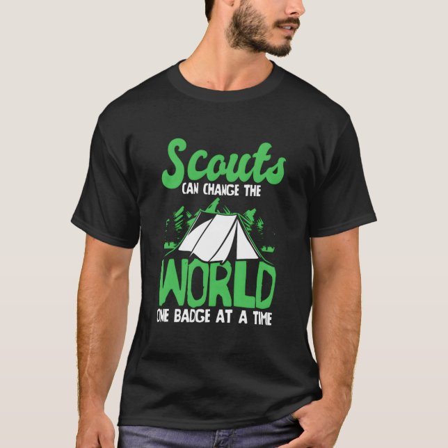 Camiseta Scout Badge Uniform Nature Wilderness Scouting (Frente)