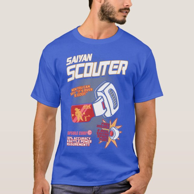 Camiseta Scouter Saiyajin engraçado (Frente)