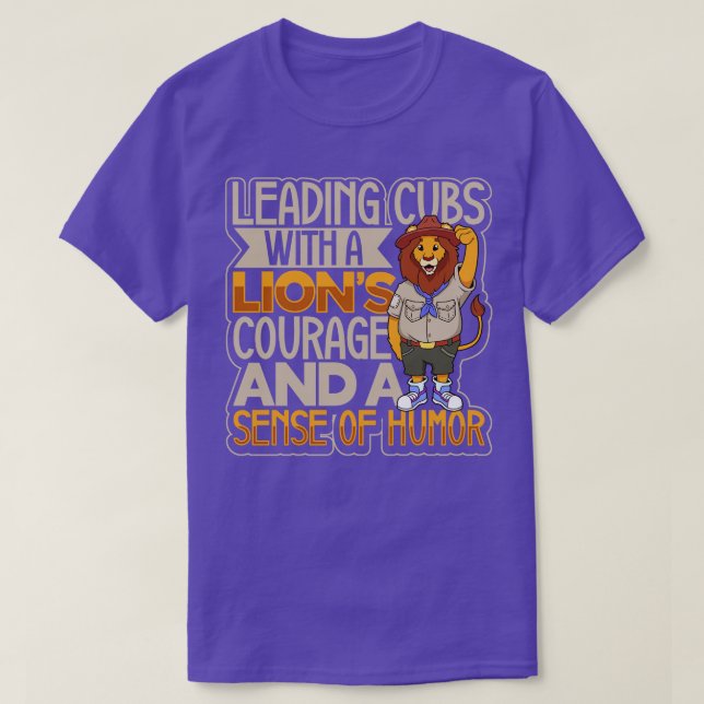 Camiseta Scoutmaster de cubos líderes de leões (Frente do Design)