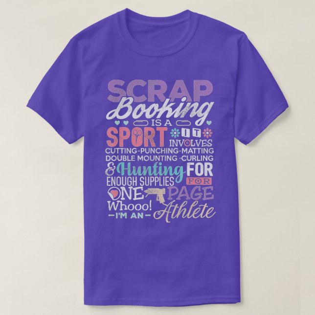 Camiseta Scrapbook Shirt Engraçada Teia De Scrapbooking É E (Frente do Design)
