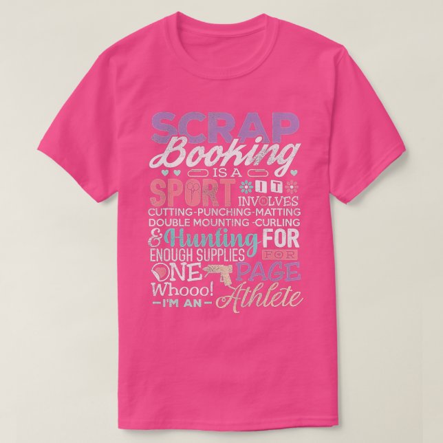 Camiseta Scrapbook Shirt Engraçada Teia De Scrapbooking É U (Frente do Design)