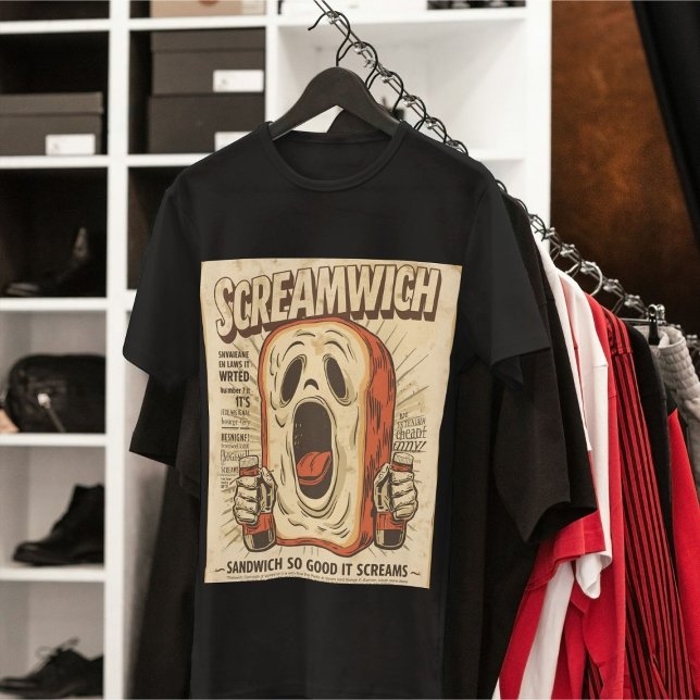 Camiseta Screamwich Dia de as Bruxas engraçado Spooky Sandw (Criador carregado)