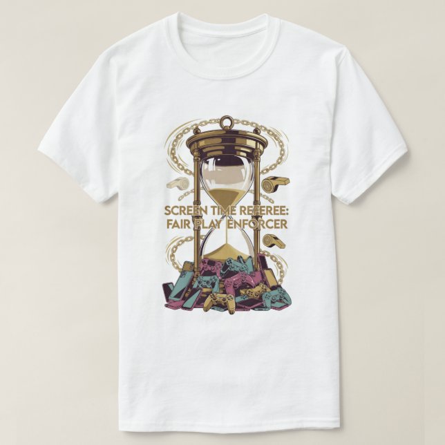 Camiseta Screen Time Referee T Shirt, Fair Play Enforcer (Frente do Design)