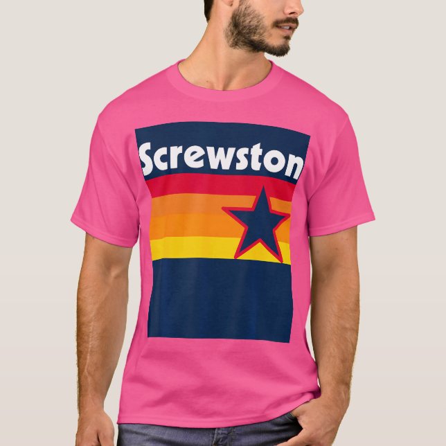 Camiseta Screwston Texas H-Town Houston Blue (Frente)