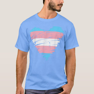 Camiseta Scribble Heart Transgender Trans Pride Sinalizador