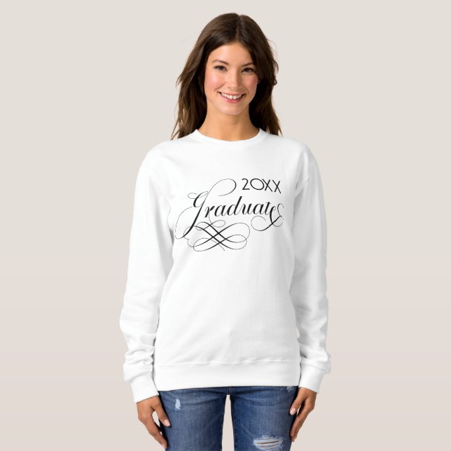 Camiseta Script Calligraphy 2026 Graduate Custom Name (Frente Completa)