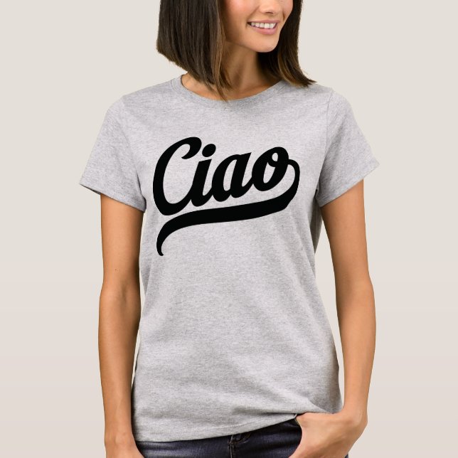 Camiseta Script Ciao (Preto) (Frente)