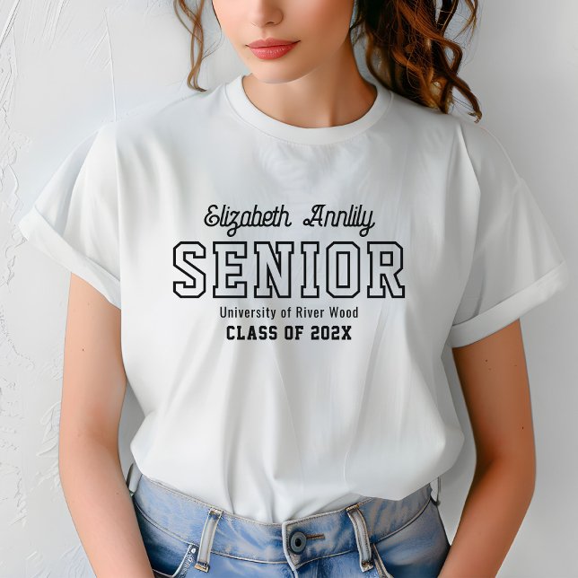 Camiseta Script de Ano Personalizado para Graduados da Facu (Criador carregado)