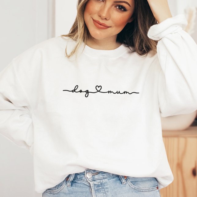 Camiseta Script de Coração de Mãe de Cão (Criador carregado)