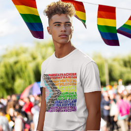 Camiseta Script de Gay LGBT de Sinalizador do Arco-Íris Pro