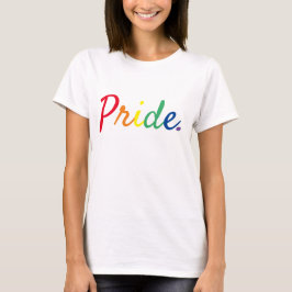 Camiseta Script do Arco-íris do Orgulho