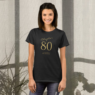 Camiseta Script Dourado de Festa de aniversário preto