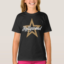 Camiseta Script Hollywood com Camisa-T Star (Tipo Branco)