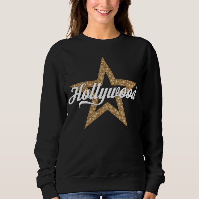 Camiseta Script Hollywood com Sweatshirt Star (Tipo Branco) (Frente)