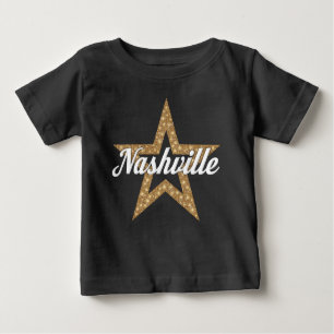 Camiseta Script Nashville Com Star (Tipo Branco) Baby T-Shi