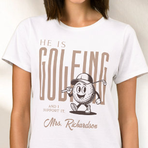Camiseta Script Personalizado Retro Sra Brown Esposa de Gol