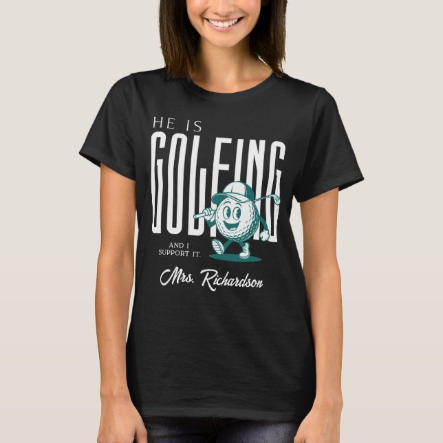 Camiseta Script Personalizado Retro Sra. White Esposa de Go (Frente)