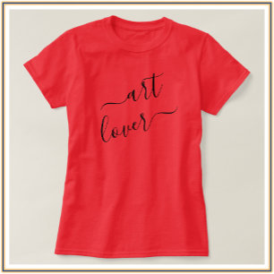Camiseta Script Preto para Esquerda de Arte Simples