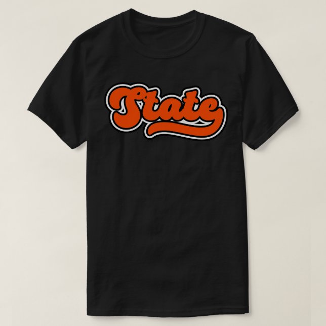 Camiseta Script Retro State Oklahoma Proud (Frente do Design)