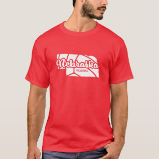 Camiseta Script Retroativo De Voleibol De Nebraska
