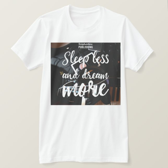 Camiseta Scriptwriters Publicando Sonhos Menos Tshirt (Frente do Design)
