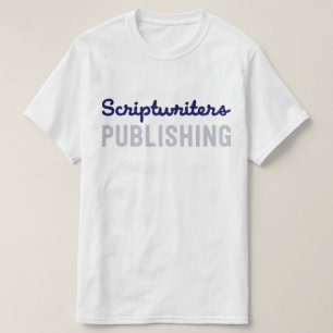 Camiseta Scriptwriters que publicam azuis marinhos/t-shirt