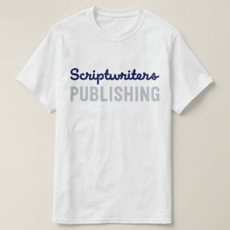 Camiseta Scriptwriters que publicam azuis marinhos/t-shirt
