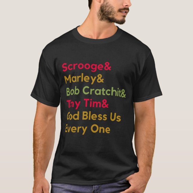 Camiseta Scrooge Marley Festivo Modern Dickens Natal (Frente)