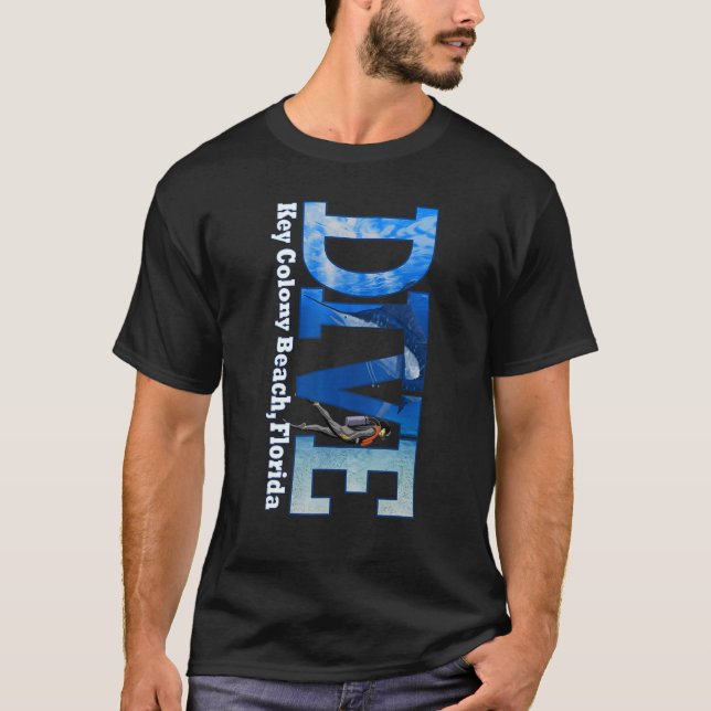 Camiseta SCUBA DIVE Key Colony Beach Merging Snorkeling (Frente)