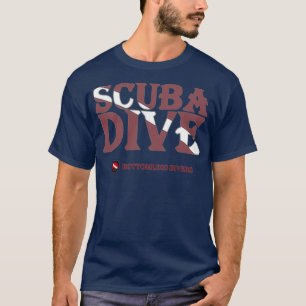 Camiseta Scuba Dive Pocket Letters com Sinalizador vermelho