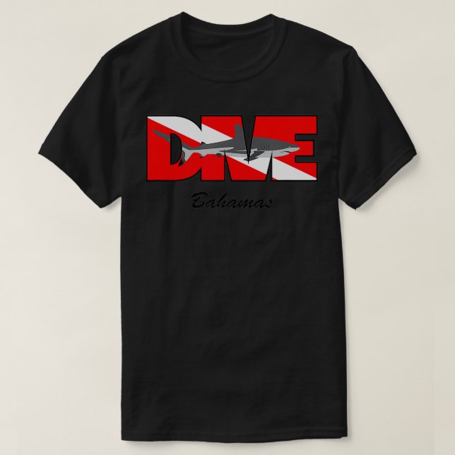 Camiseta Scuba Dive Reef Bahamas (Frente do Design)