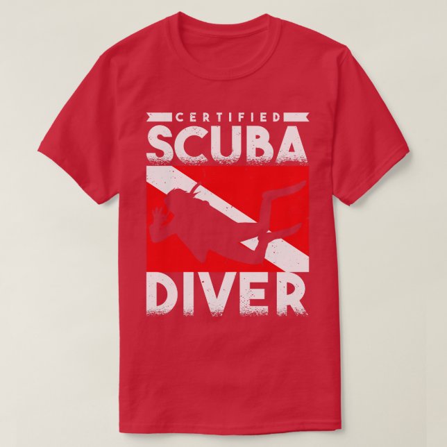 Camiseta Scuba Diver Certificado Scuba Diver (Frente do Design)